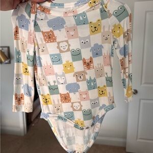 Colorful Animal Print Baby Onesie